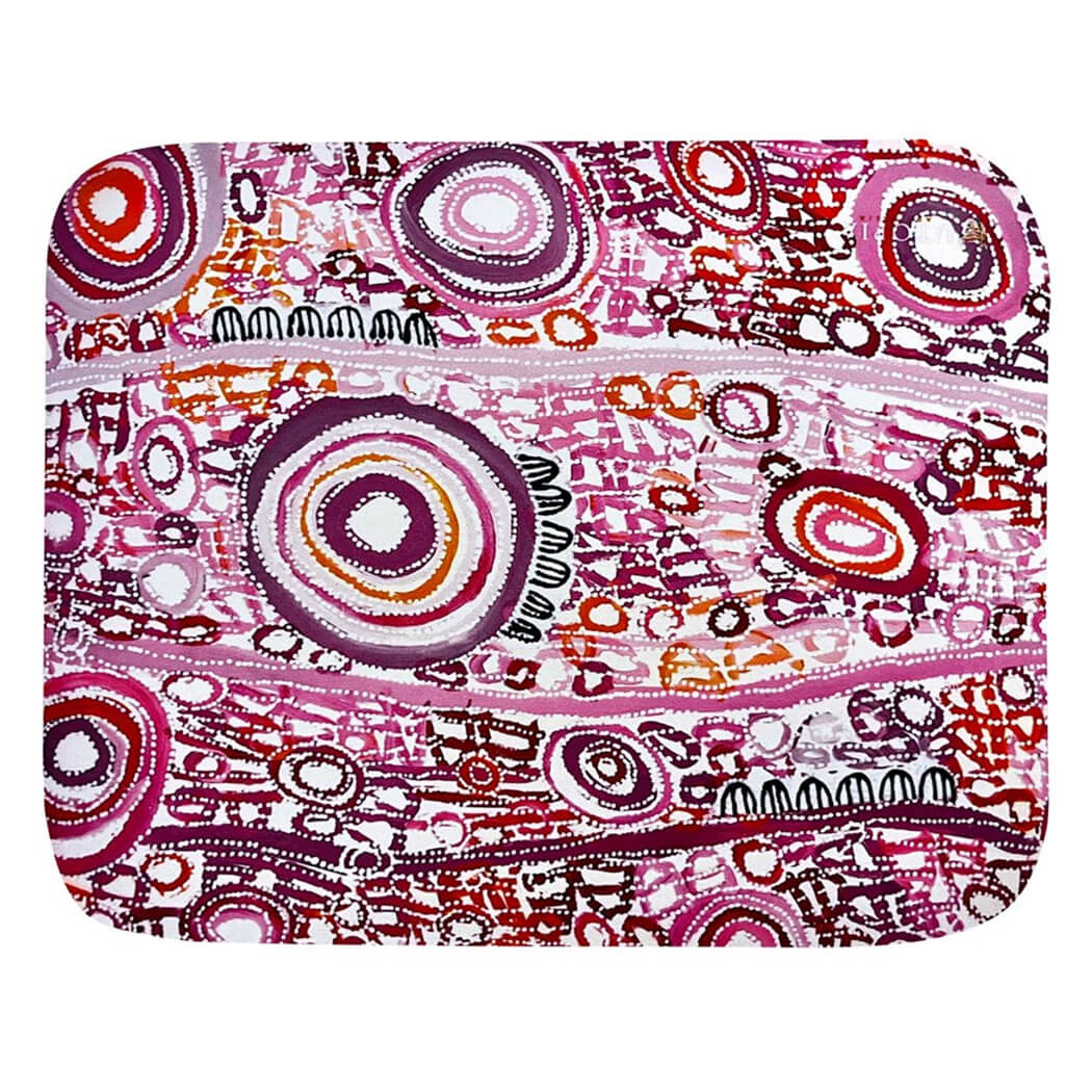 Aboriginal Souvenir Mousepad Made in Australia with Artwork by  Charmaine Pwerle