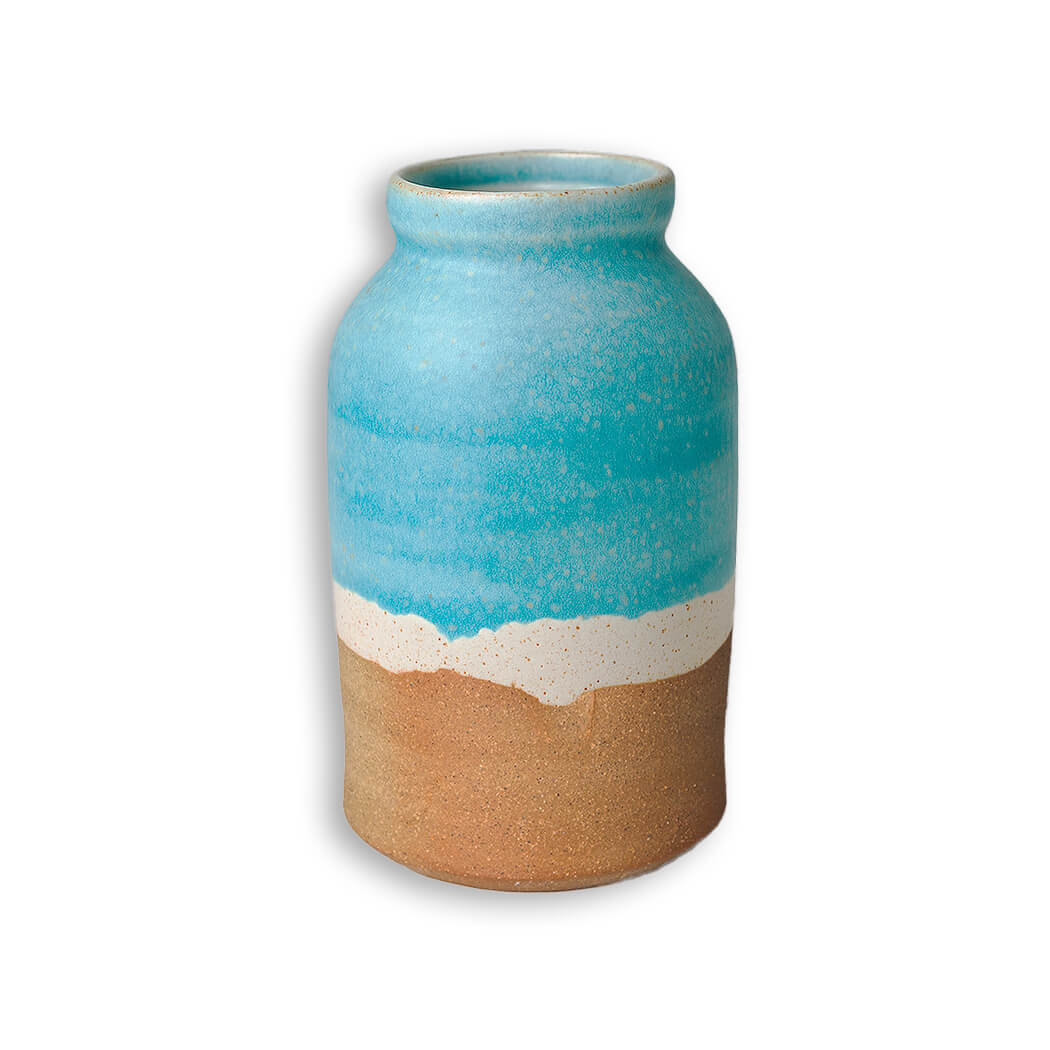 Australian Ceramics Handmade vase in coastal blue for unique gifts for women