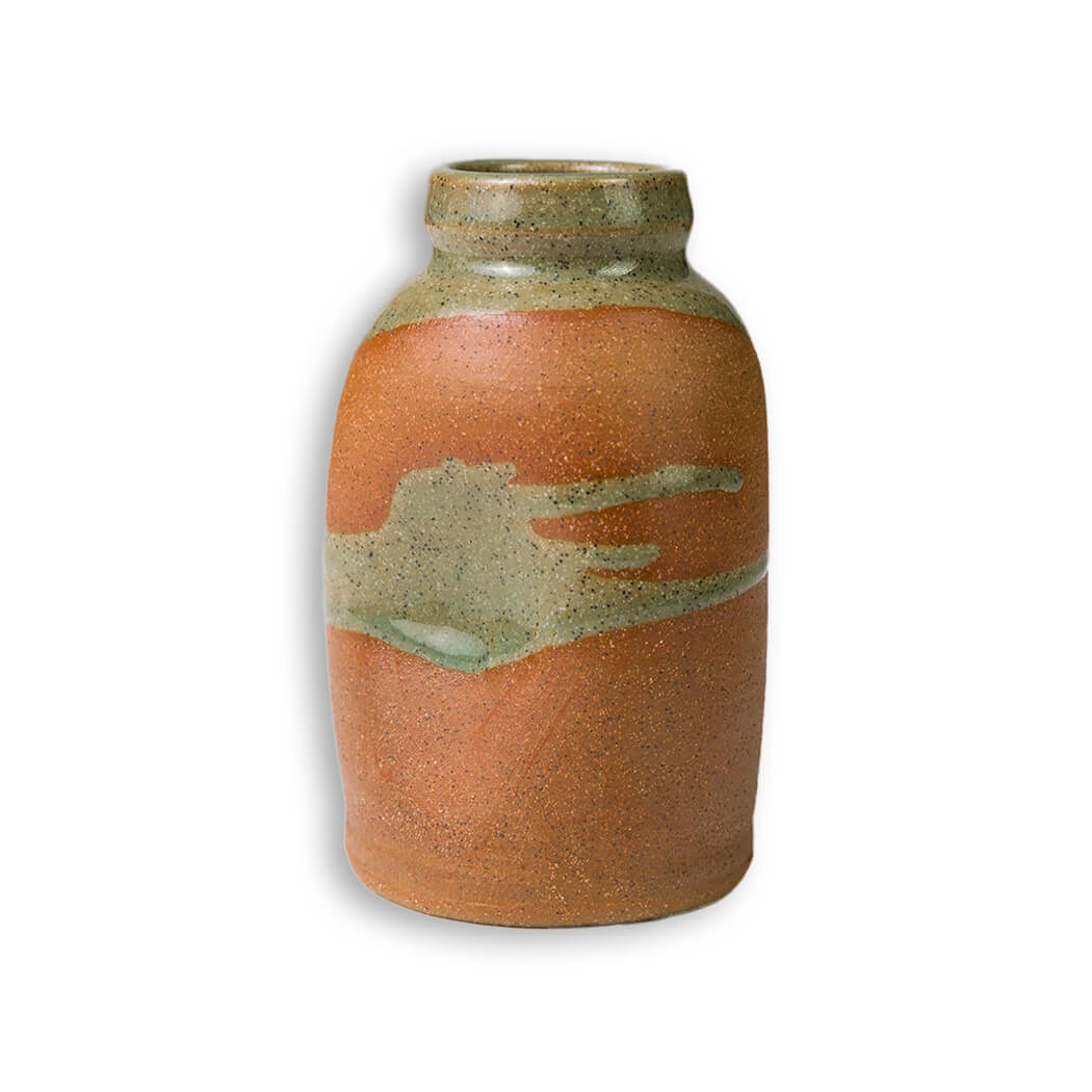 Australian Ceramics Handmade Vase in Green for Christmas Gifts for the Home