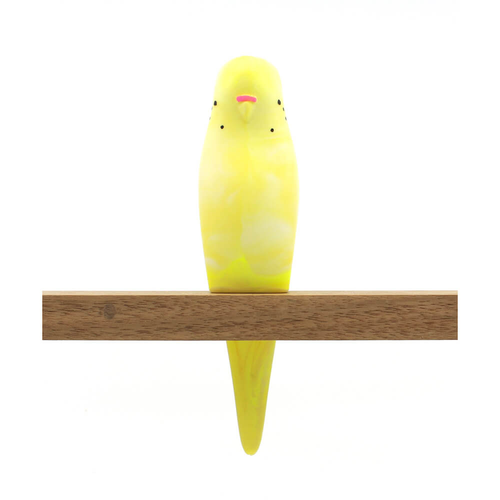 Yellow Budgerigar gifts Gifts Australian Made Resin Sculpture by Pete Cromer