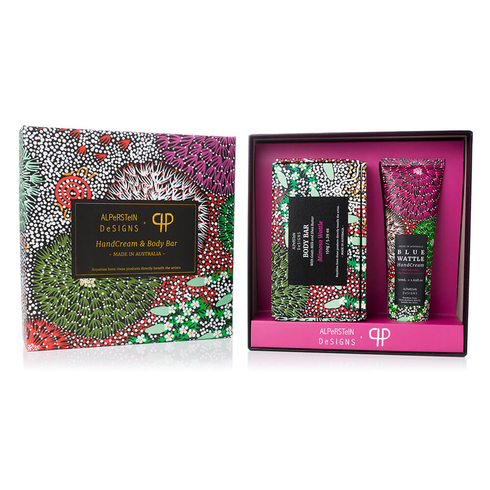 Australian Gifts for Overseas Hand Cream and Soap Gift Set Blue Wattle