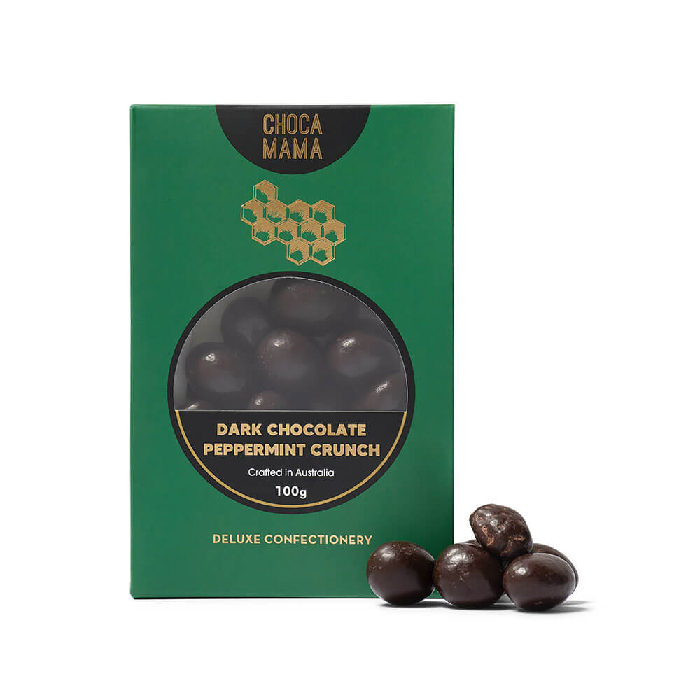 Australian Gourmet Food Gifts Dark Chocolate Peppermint Crunch by Chocamama