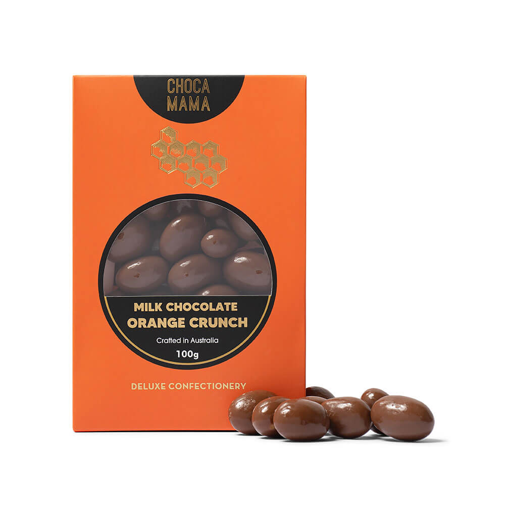 Australian Gourmet Food Gifts Milk Chocolate Orange Crunch by Chocamama
