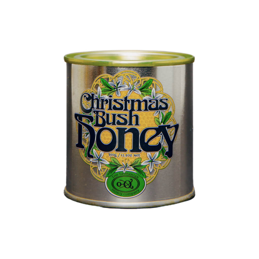 Australian Gourmet Foods Tasmanian Christmas Bush Honey 350g Tin