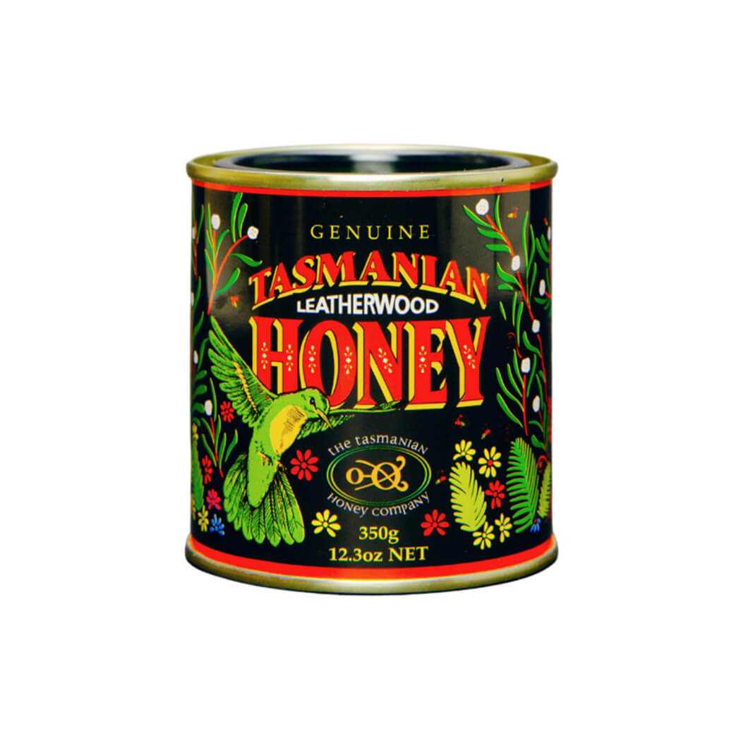 Australian Gourmet Foods Tasmanian Leatherwood Honey 350g tin