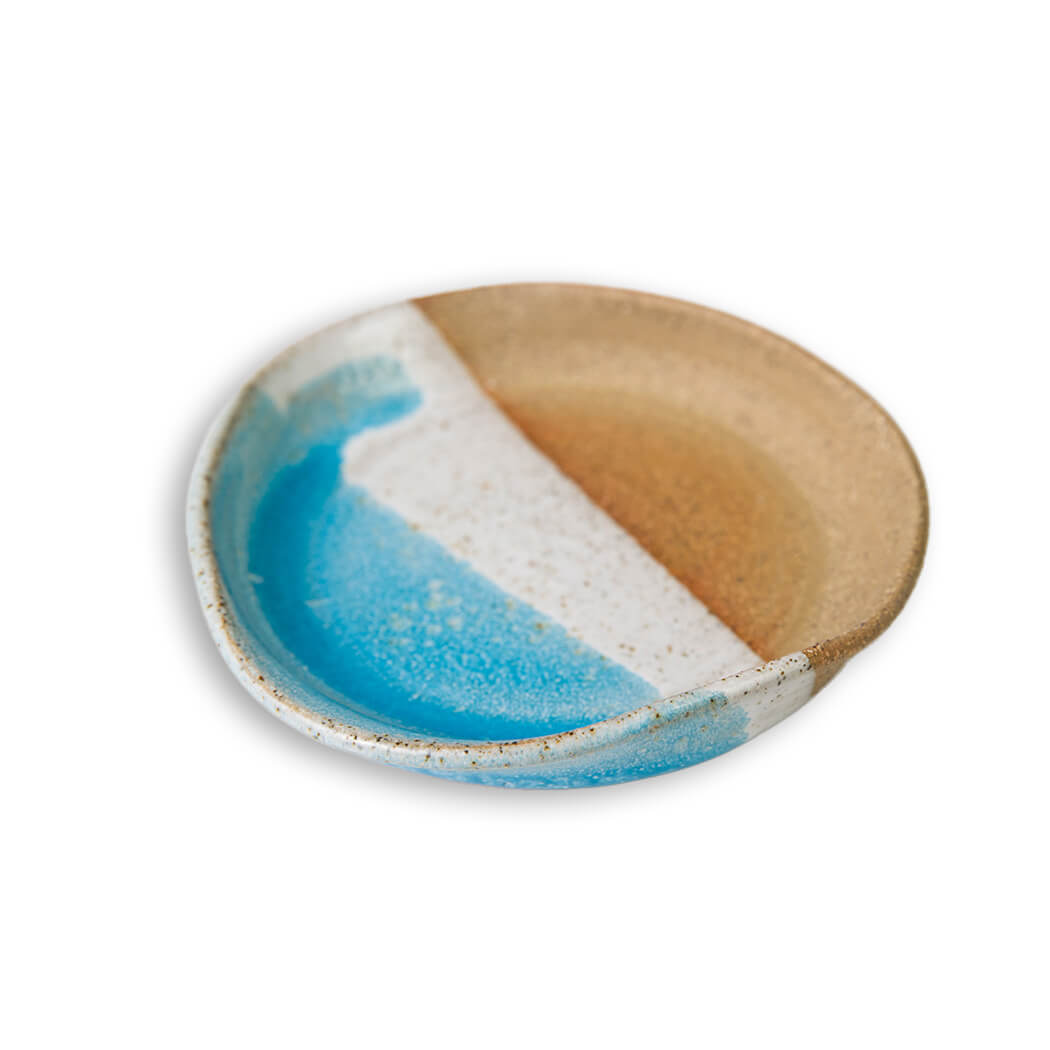 Australian Handmade Ceramics - Blue dish for jewellery by Alperstein Designs