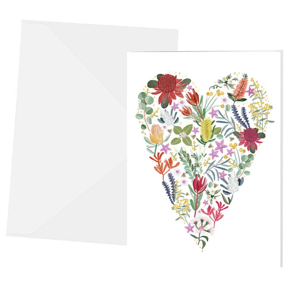 Australian Heart Greeting Card by La La Land