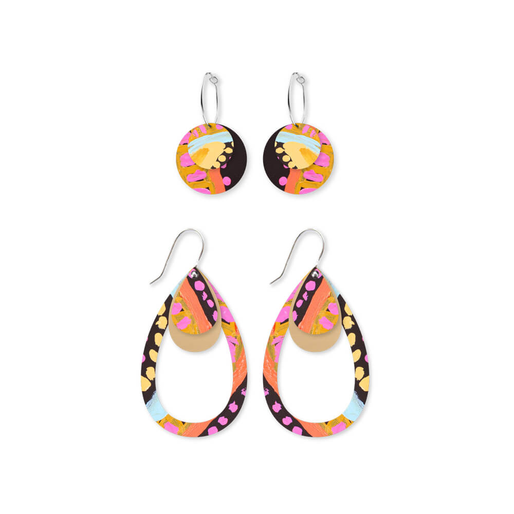 Australian Jewellery Gifts for Women Made in Australia Aboriginal Earrings Set
