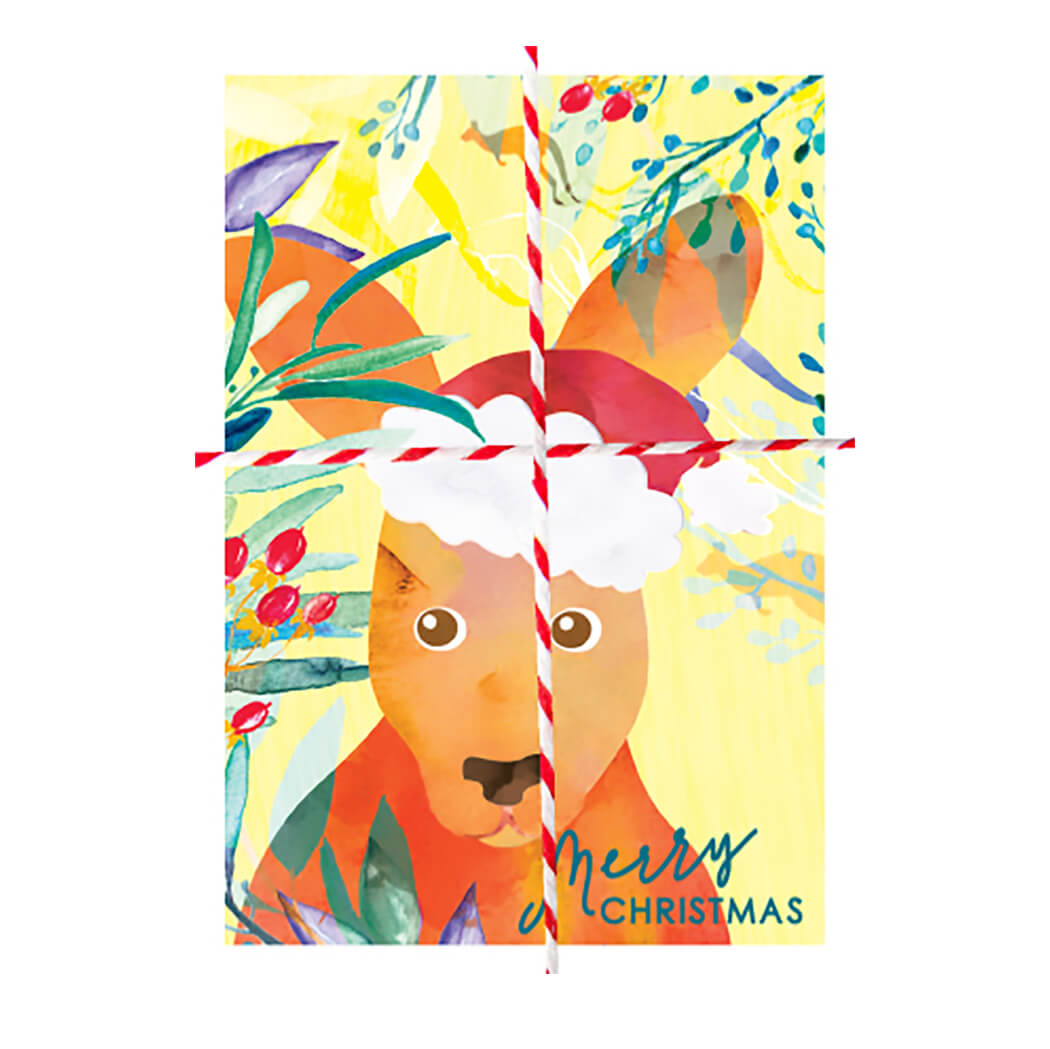 Australian Made Christmas Card Pack Jolly Kangaroos