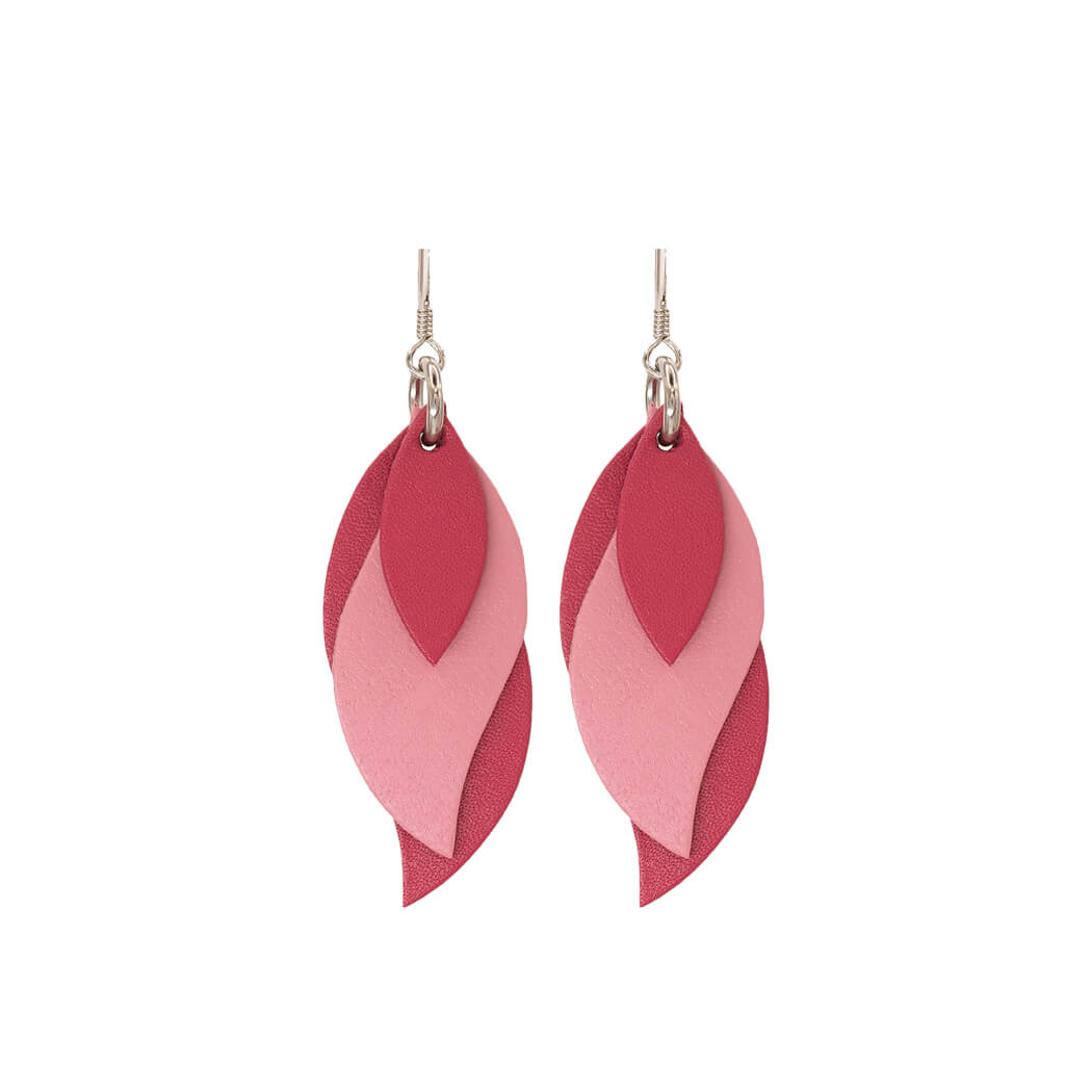 Australian Made gifts for women kangaroo earrings in pink