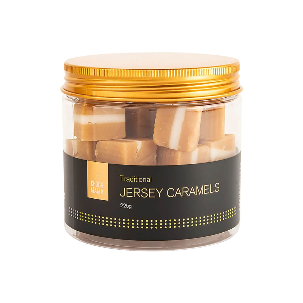Australian made Jersey Caramels in 225g jar for Christmas hampers and gift boxes