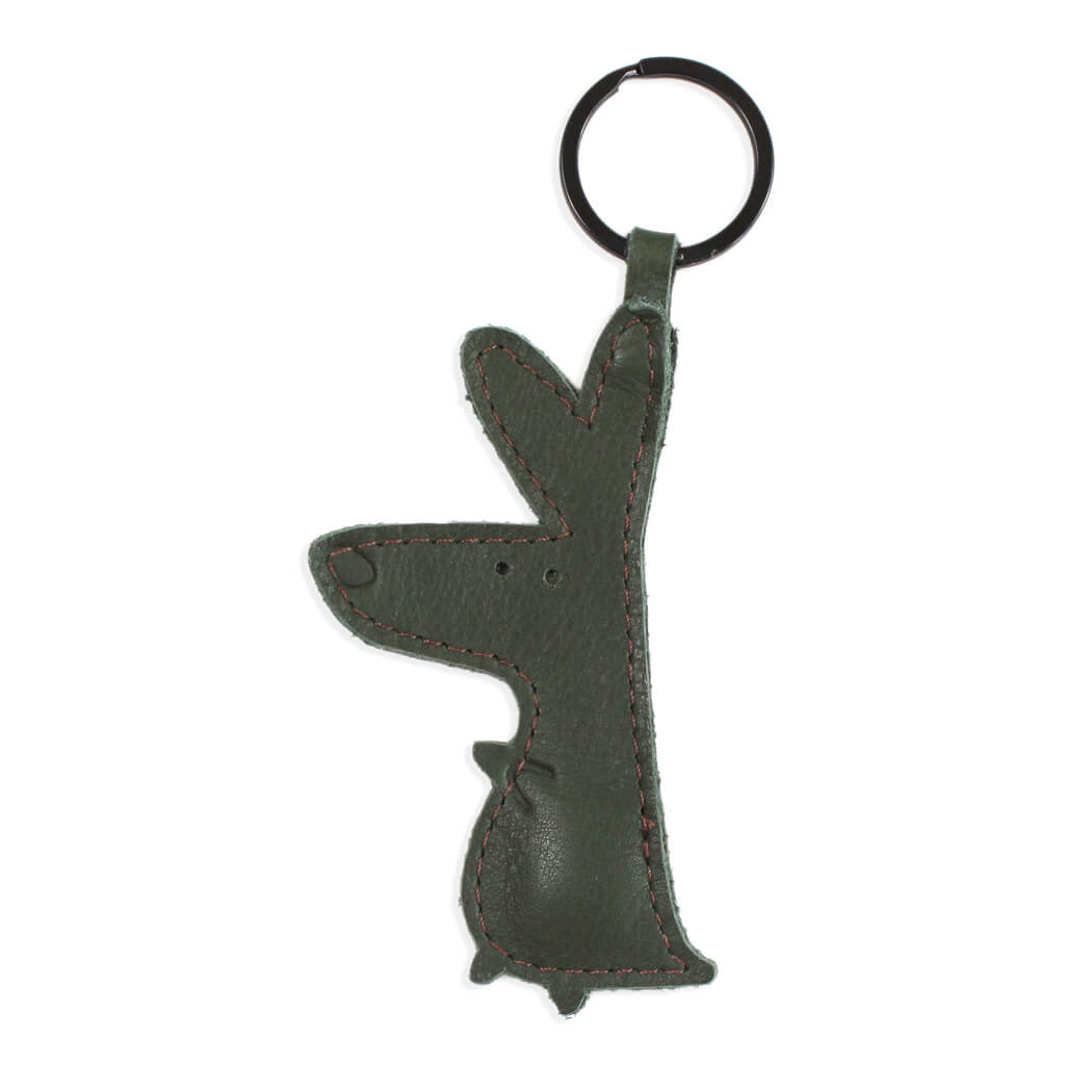 Australian made leather bag charm for kangaroo souvenirs
