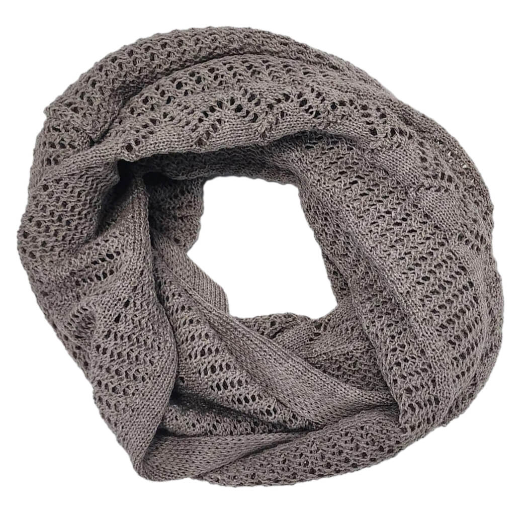Australian Made Merino Wool Infinity Scarf Mocha Brown