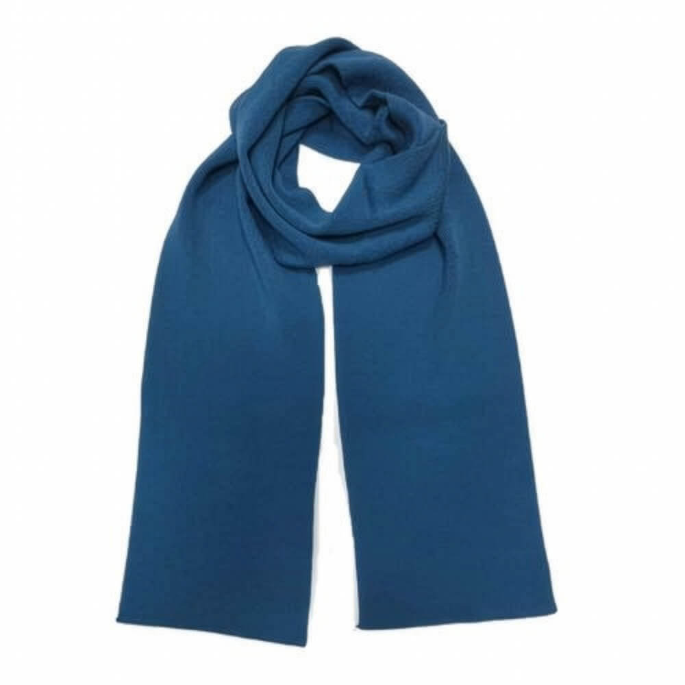 Australian Made Merino Wool Scarf for Gifts for Men in Larkspur Blue
