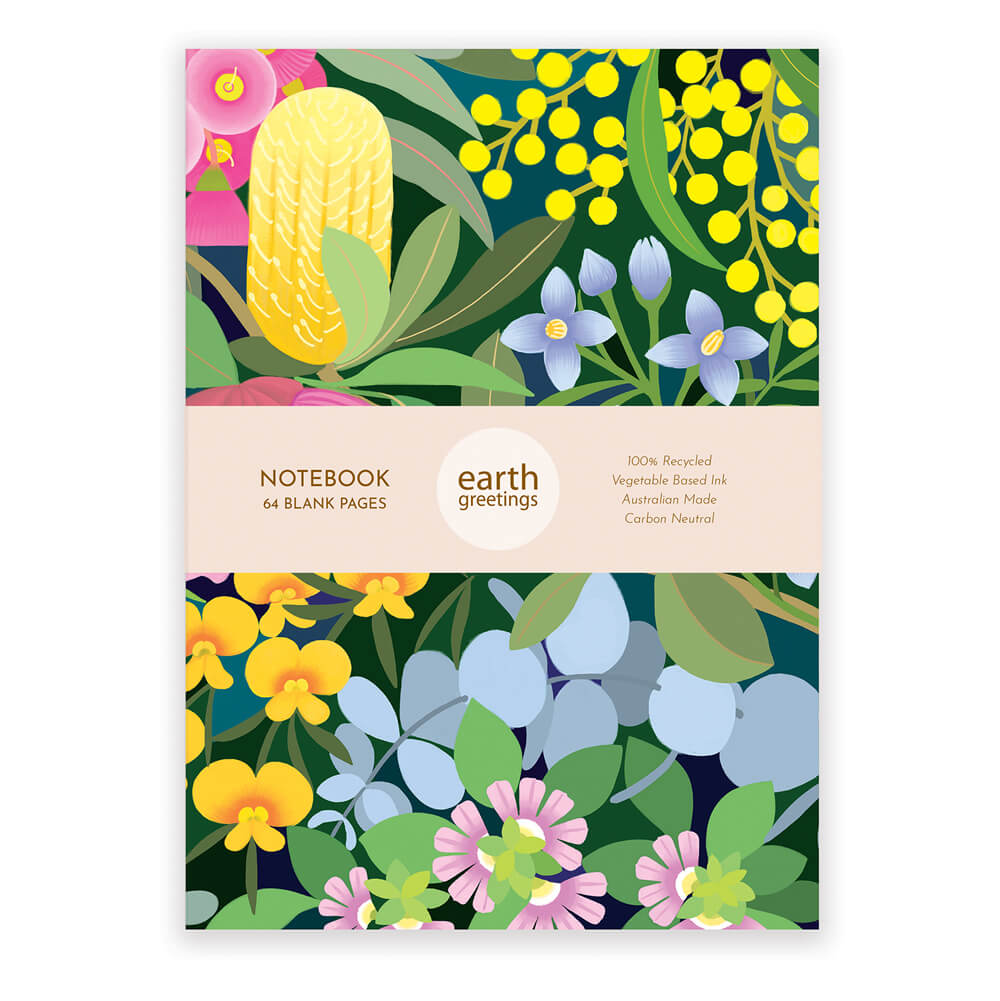 Australian Made Stationery by Earth Greetings A5 Notebook  art by Claire Ishino