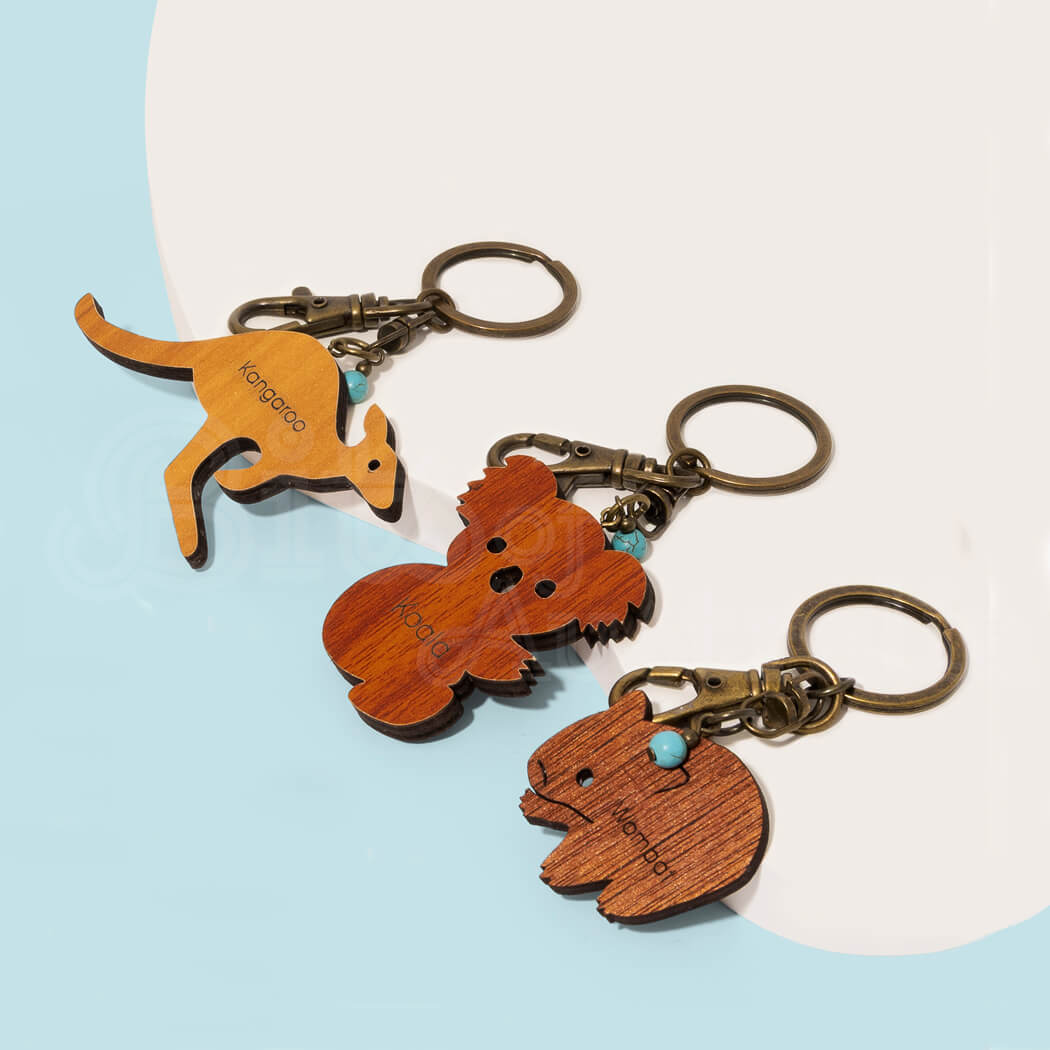 Aussie Animal Wooden Keyring