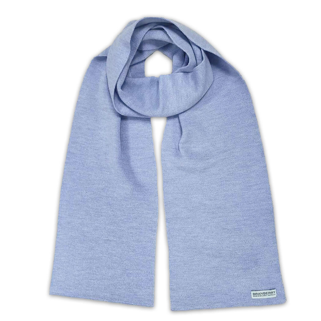 Australian Merino Wool Scarf Pale Blue for  Souvenirs Australia