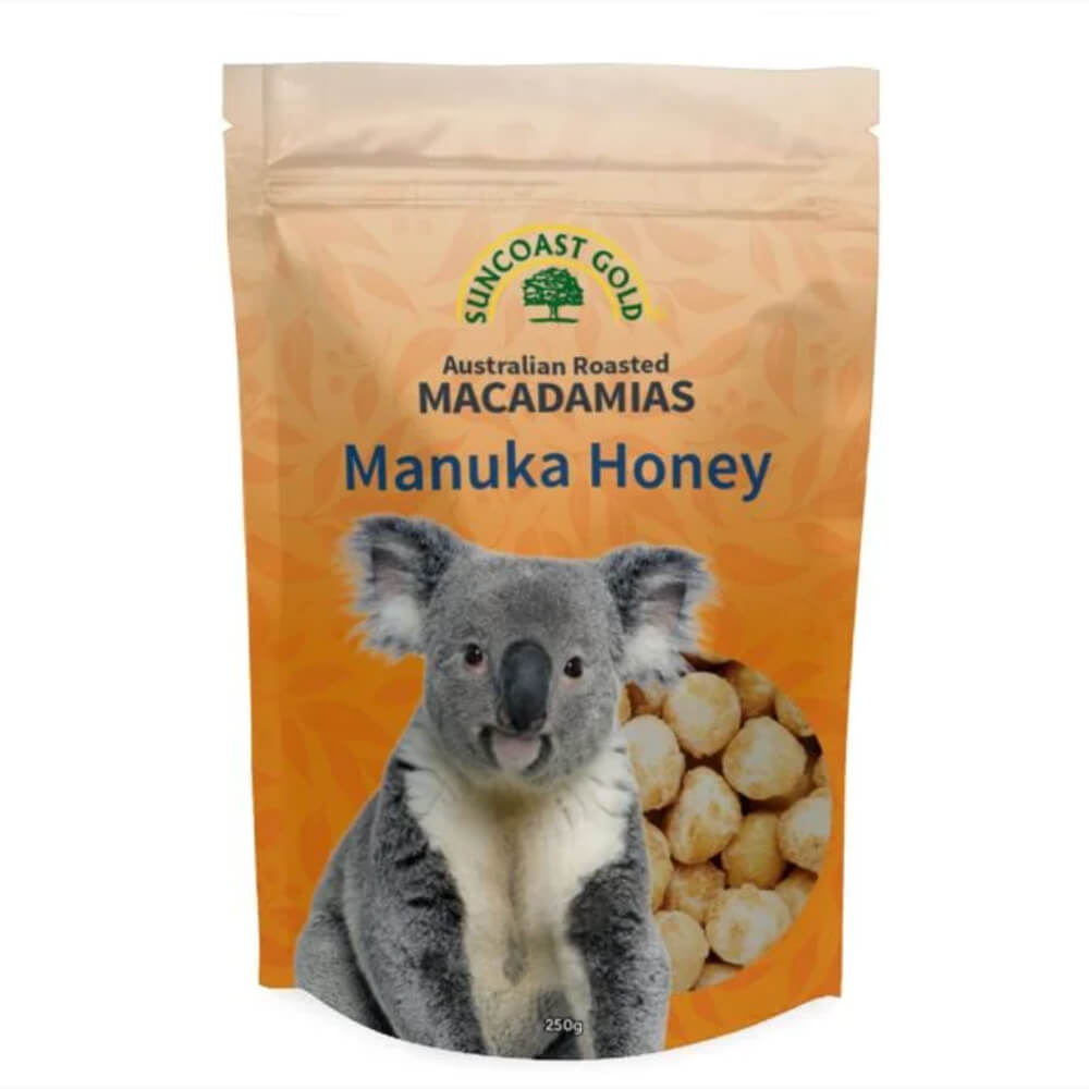 Australian Souvenir Macadamias 250g Manuka Honey by Suncoast Gold