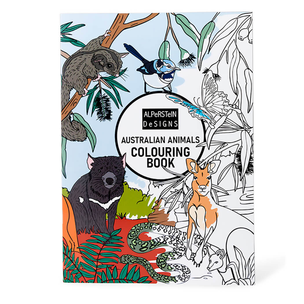 Australian souvenir colouring book with aussie animal theme made in Australia