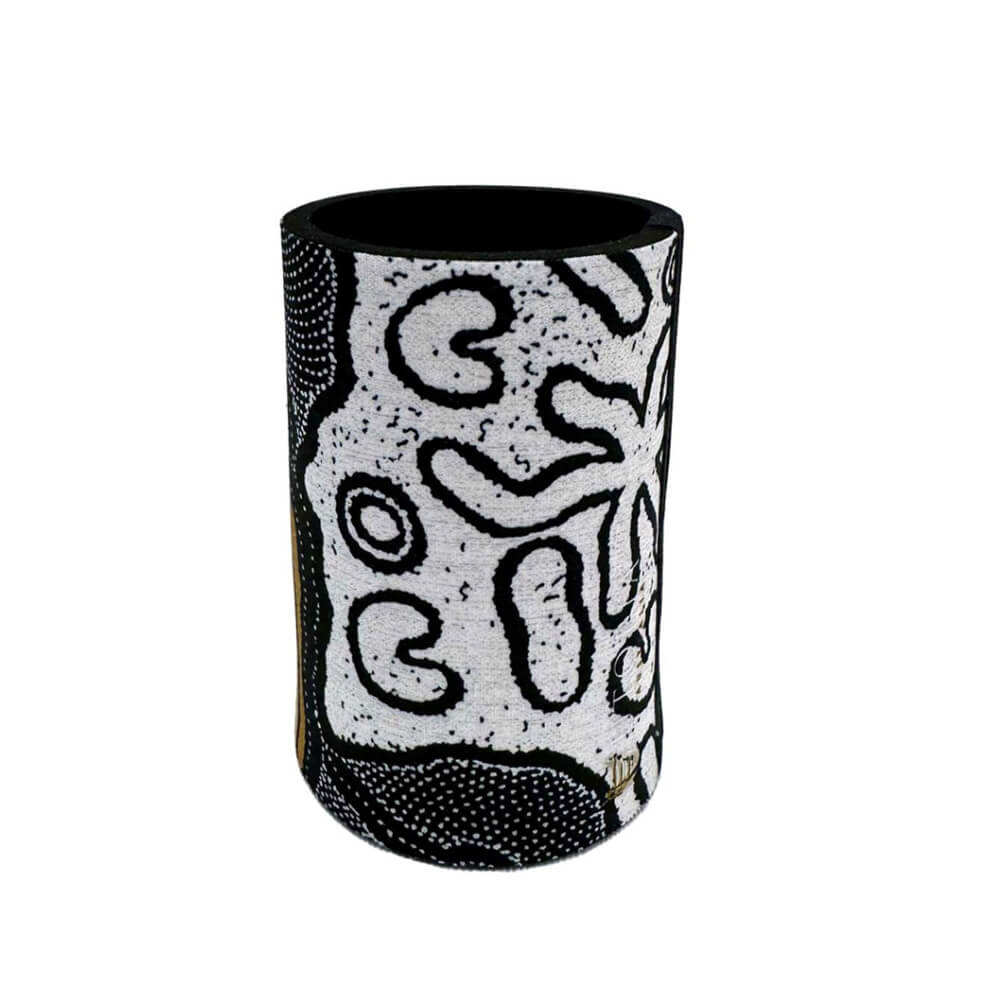 Australian Souvenir Stubby Holder with Aboriginal Artwork by Delvine Petyarre