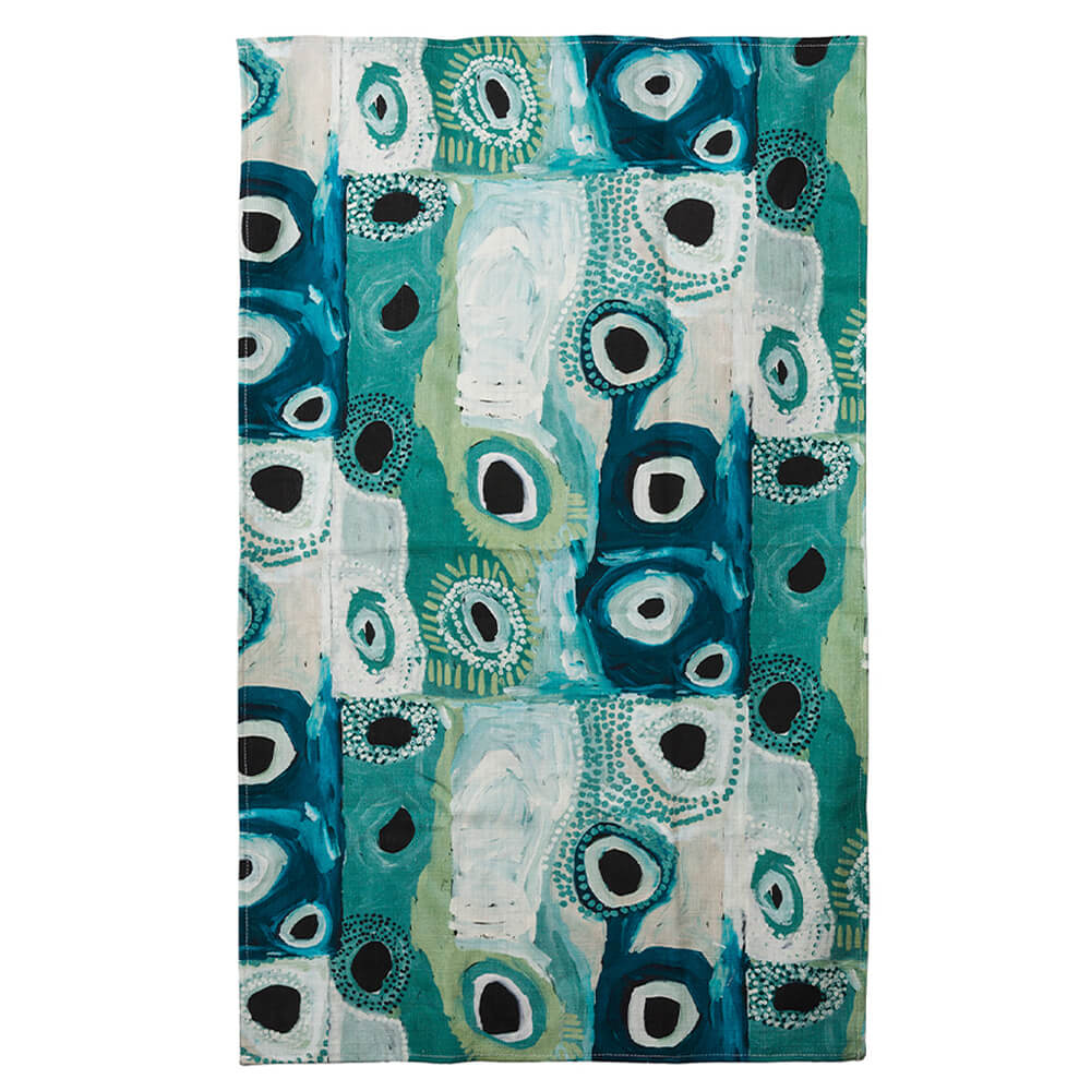 Australian Souvenir Tea Towels Aboriginal Art by May Wokka Chapman Australian Made by Alperstein Designs