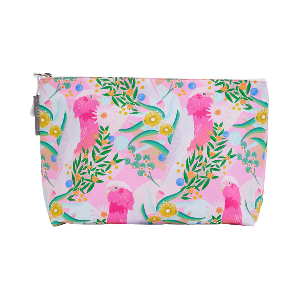 Australian Souvenir Toiletry Bags Pink Galahs Made in Australia by Annabel Trends