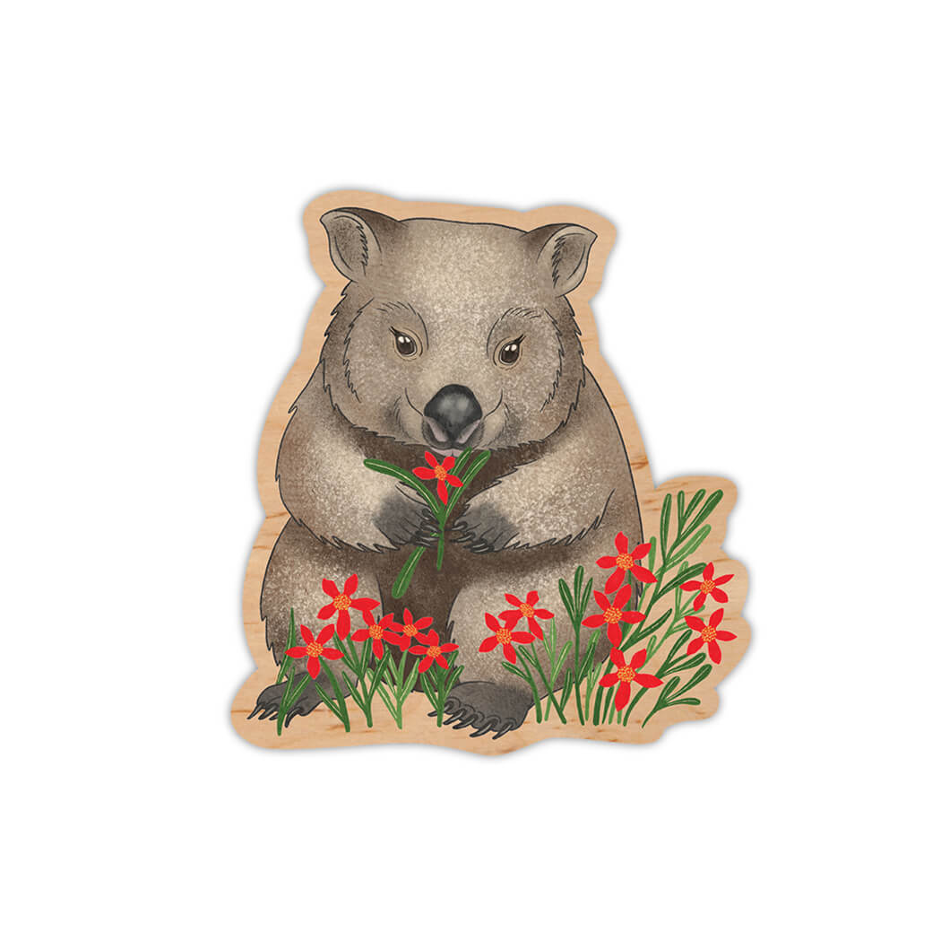 Australian Souvenir Wombat magnet made in Australia