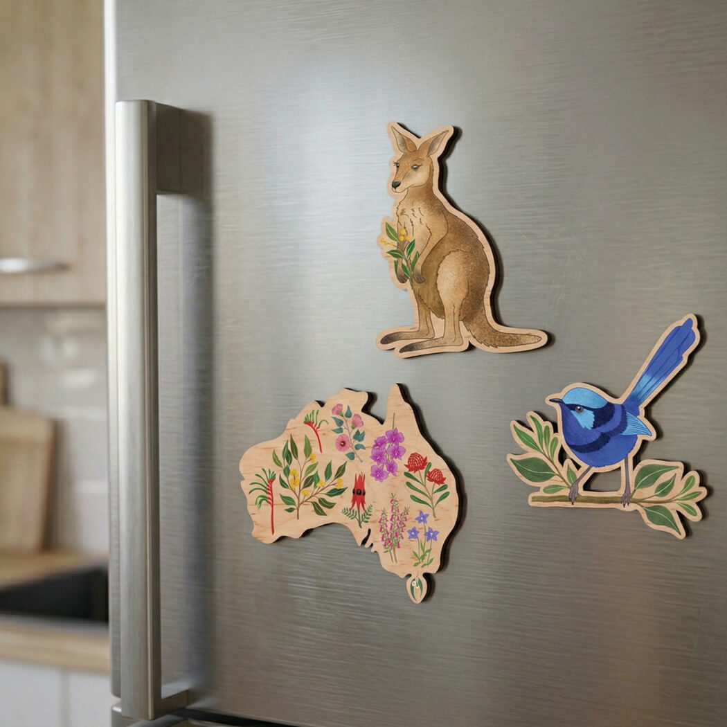 Australian Wooden Souvenir Magnets