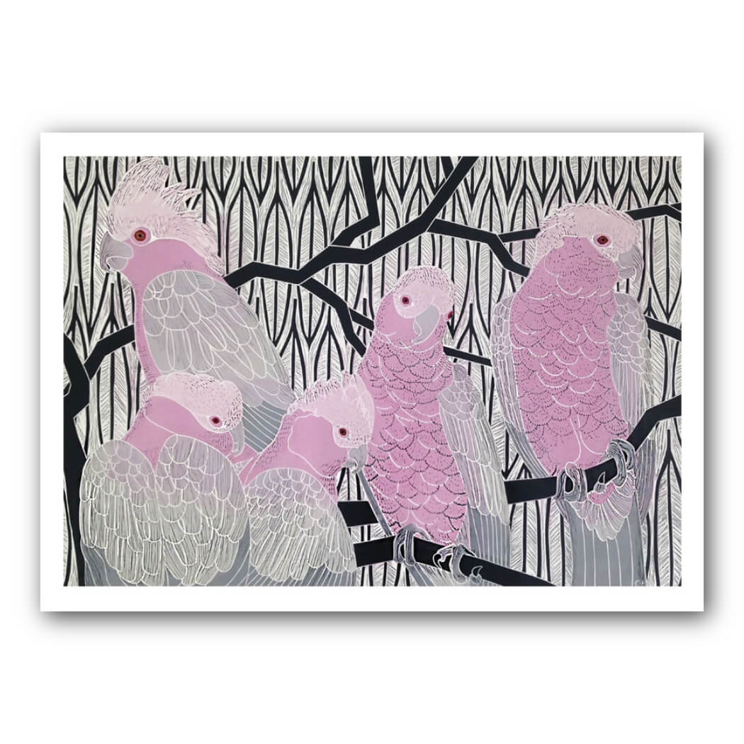 Australian Pink Galah Print by Christine Upton