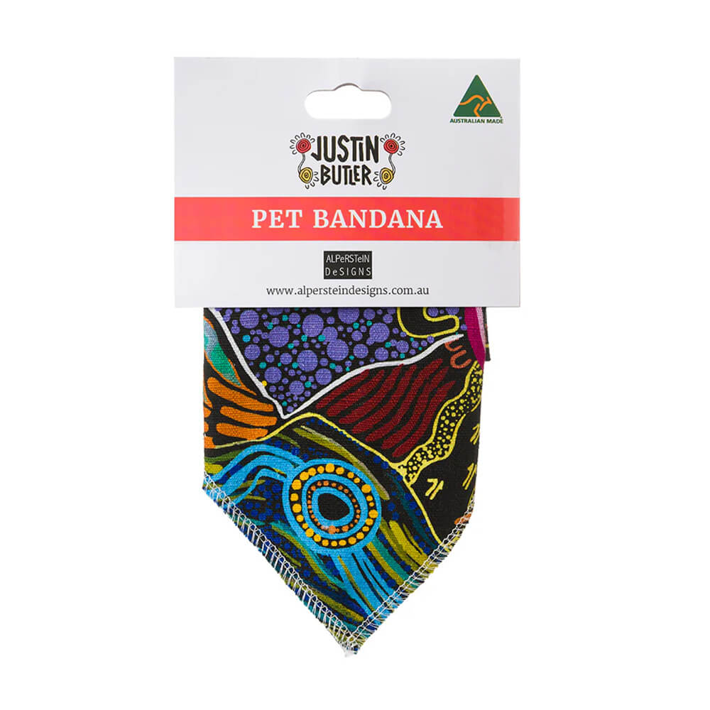 Australian Made Pet Bandana Justin Butler Aboriginal Art