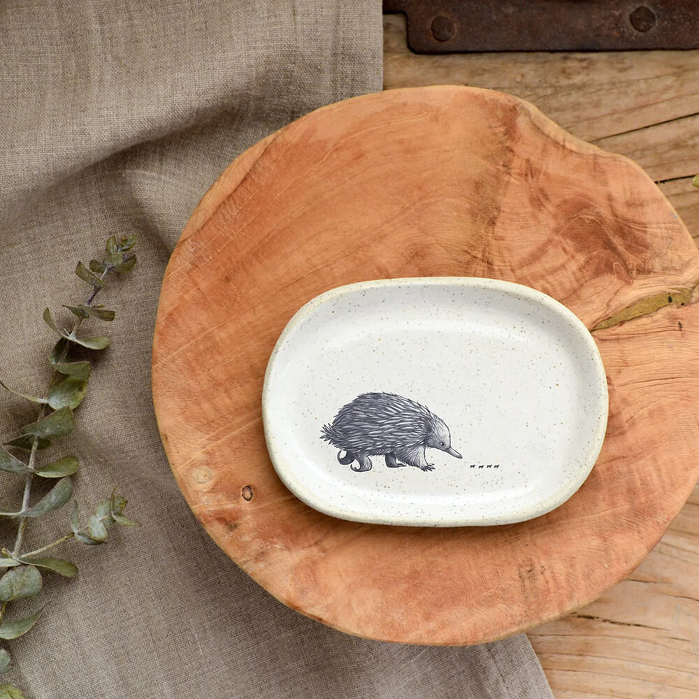 Australian Souvenirs Echidna Small Ceramic Dish by KW Ceramics