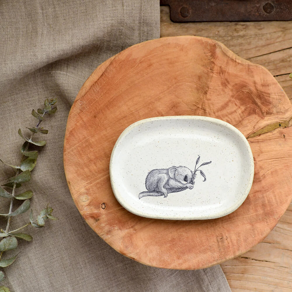 Australian Souvenirs Koala Themed Small Ceramic Dish by KW Ceramics