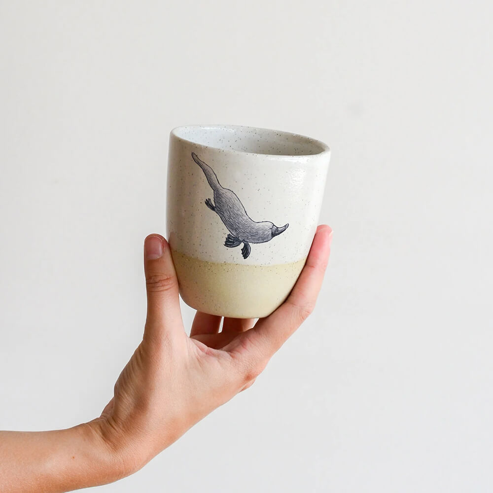Australian Souvenirs Online Ceramic Platypus Cup by KW Ceramics