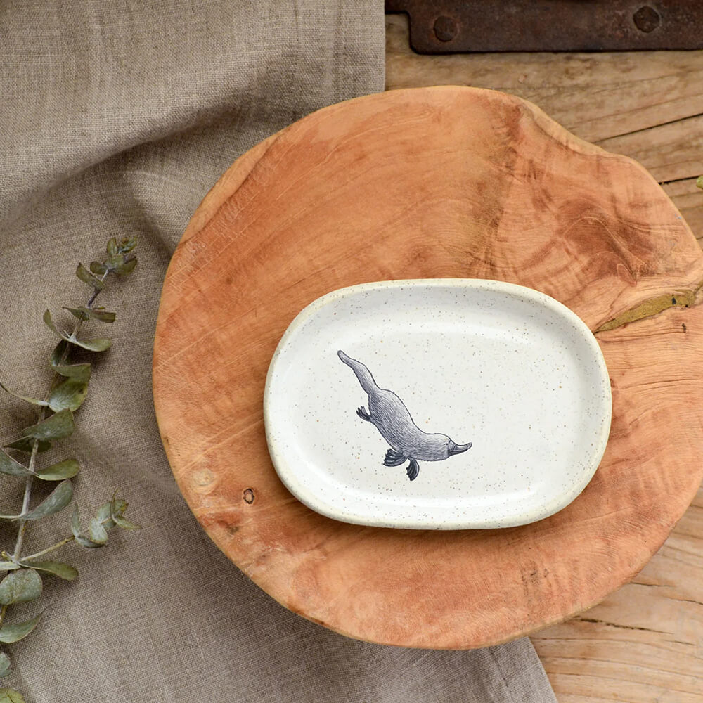 Australian Souvenirs Platypus Small Ceramic Dish by KW Ceramics