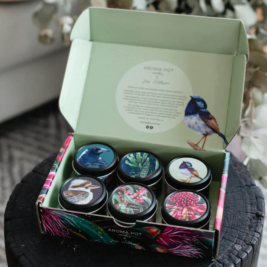 Australian Scented Candle Gift Set by Aroma Pod and Jess Hutchinson