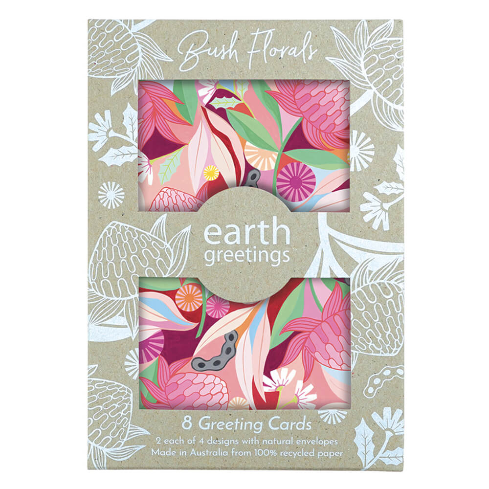 Best Australian Souvenirs wit Bush Florals Boxed Card Pack  by Earth Greetings