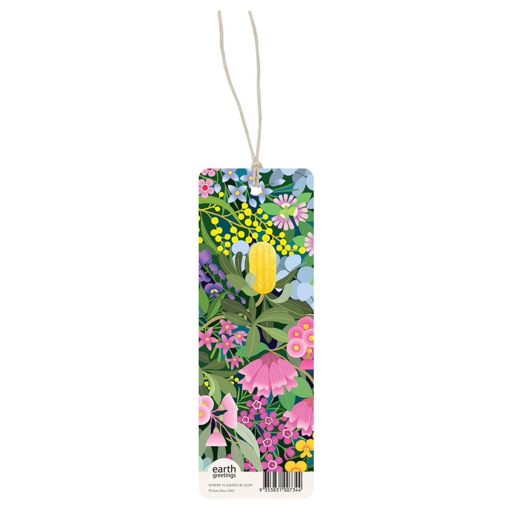 Best Australian Souvenirs Native Flowers Bookmark by Earth Greetings BACK