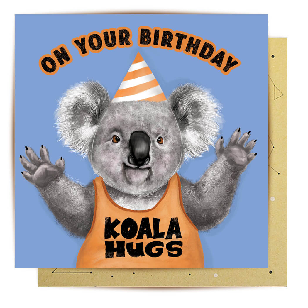 Birthday Cards Australia- Koala Hugs by La La Land