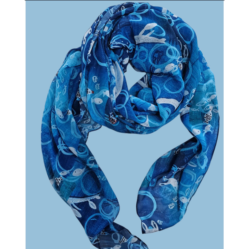 Blue Australian Made scarf for unique gifts for women