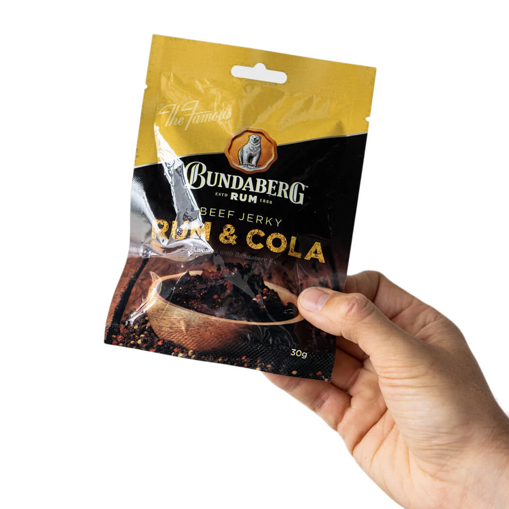 Bundaberg Rum and Cola Beef Jerky for Australian Gifts for Men