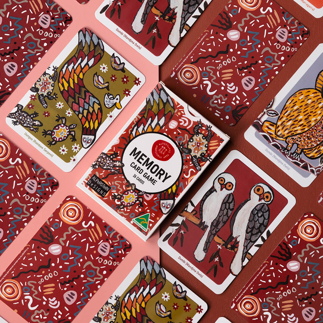 Buy Aboriginal Souvenirs with the Waringari Arts Memory Cards Made in Australia