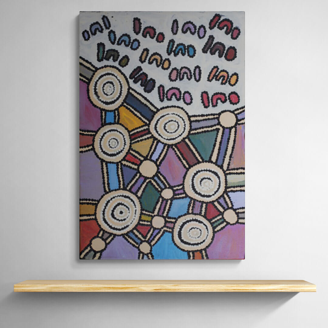 Affordable Aboriginal Art for Sale by Bess Napanangka Poulson 1127