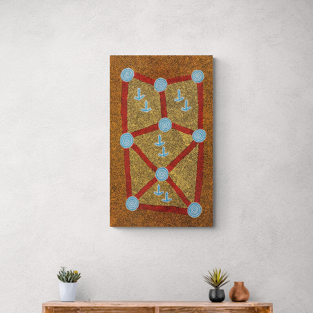 Aboriginal Art - Yankirri Jukurrpa 76 x 46cm