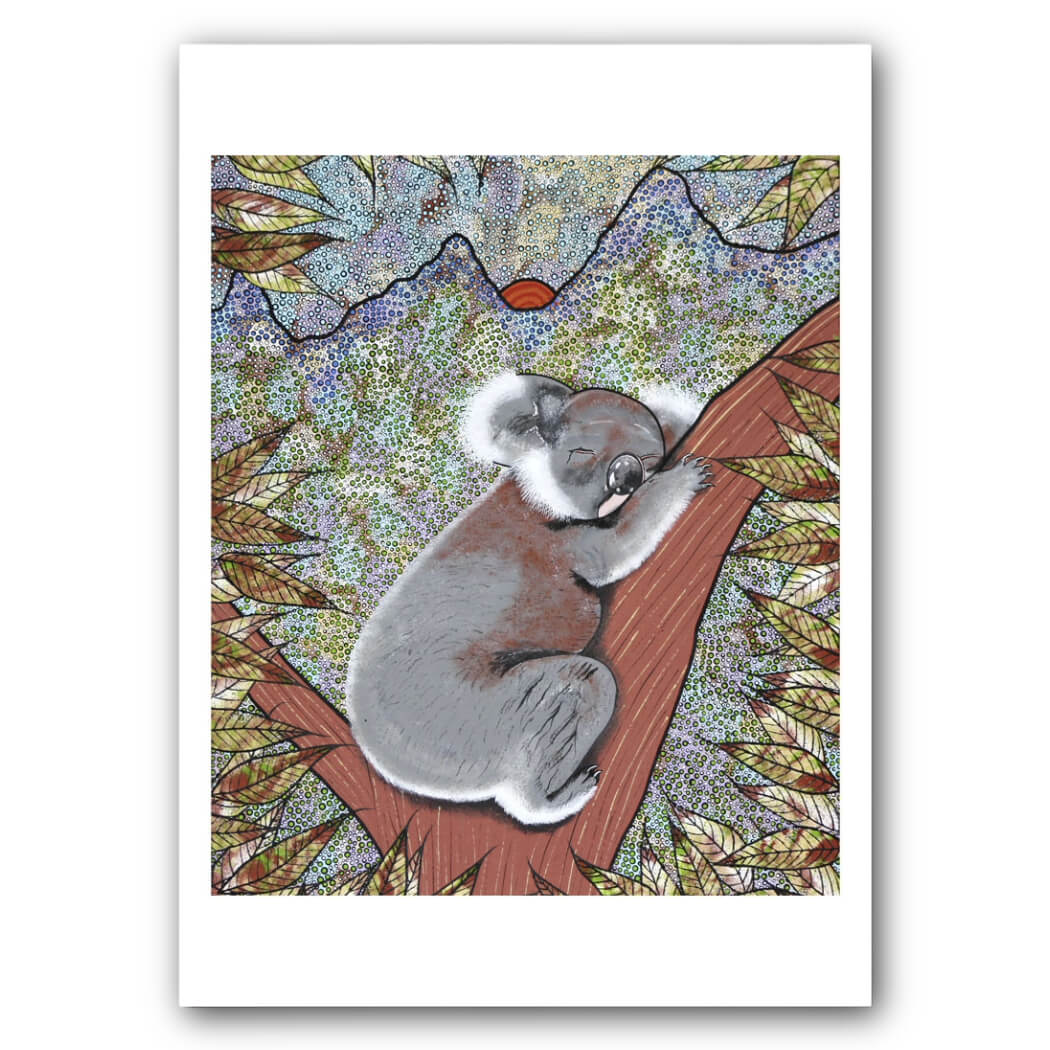 Buy Australian Koala Print by Indigenous Artist Oral James Robertson