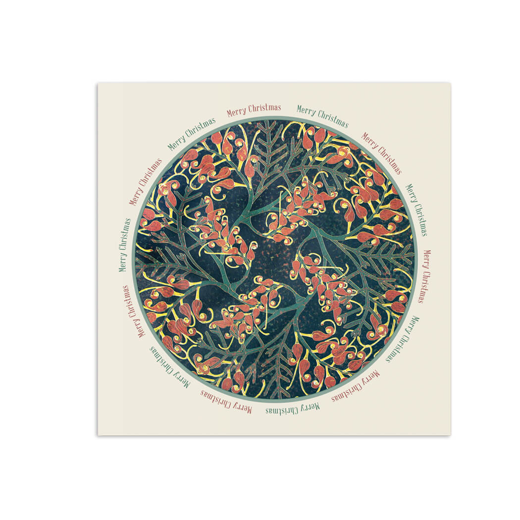 Charity Christmas Card Pack "Merry Christmas" Grevillea Made in Australia 
