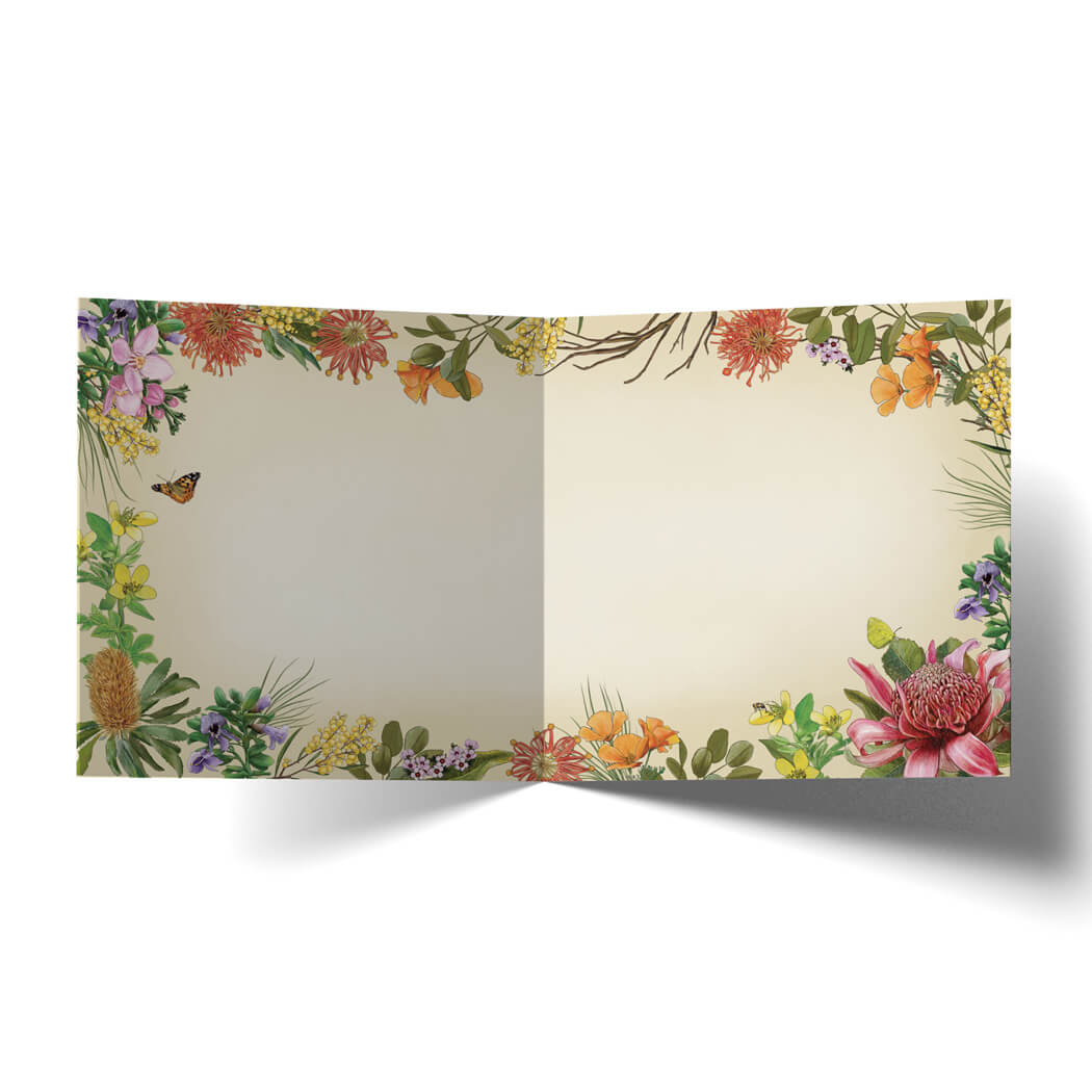 Christmas Card Australian Florals by LaLaLand