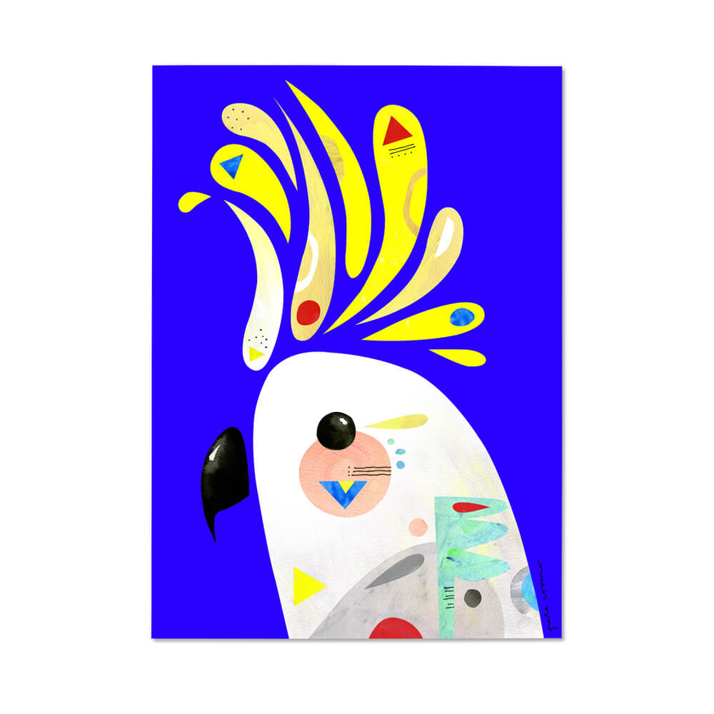 Cockatoo Fine Art Print in A4 by Pete Cromer for an Australian Gift or Souvenir