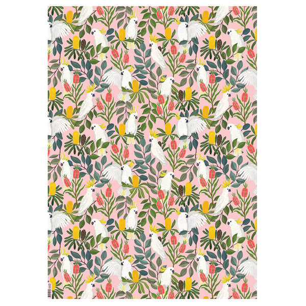 Australian Made Wrapping Paper - Cockatoos by Negin Maddock - Bits of ...