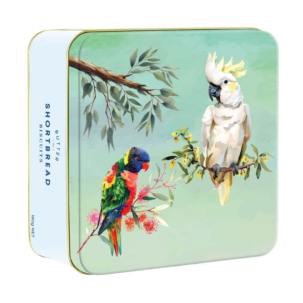 Cockatoo Australian Gift Tin Shortbread Made in Australia
