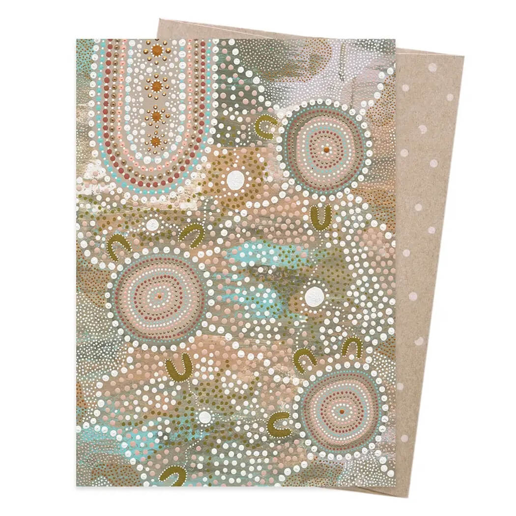 Earth Greetings Aboriginal Art Greeting Card Blank Inside